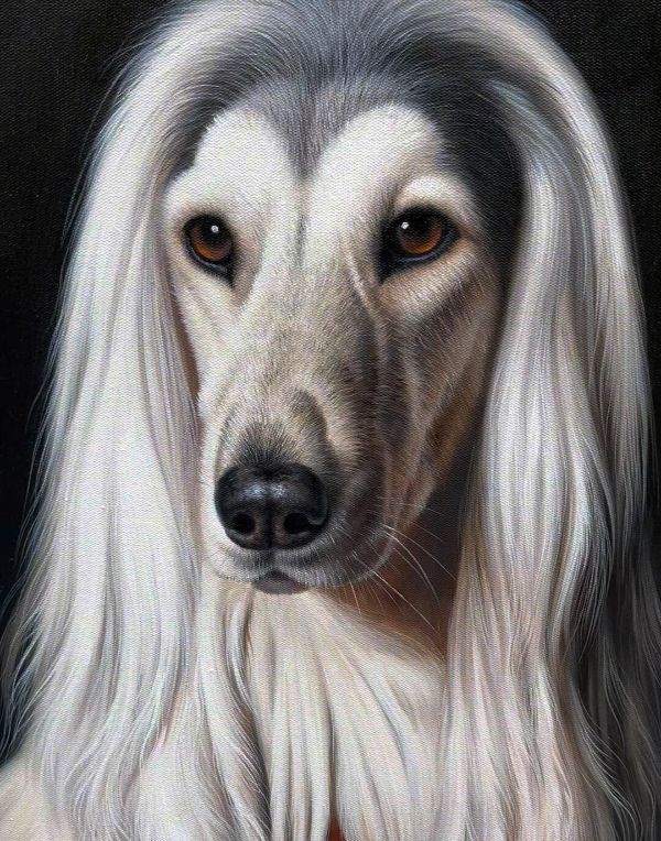 Oil painting of Remi the Bulldog dog by Gabby